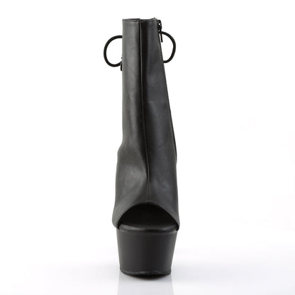 ASPIRE-1018 Pleaser Black 6 Inch Platform Ankle Boots
