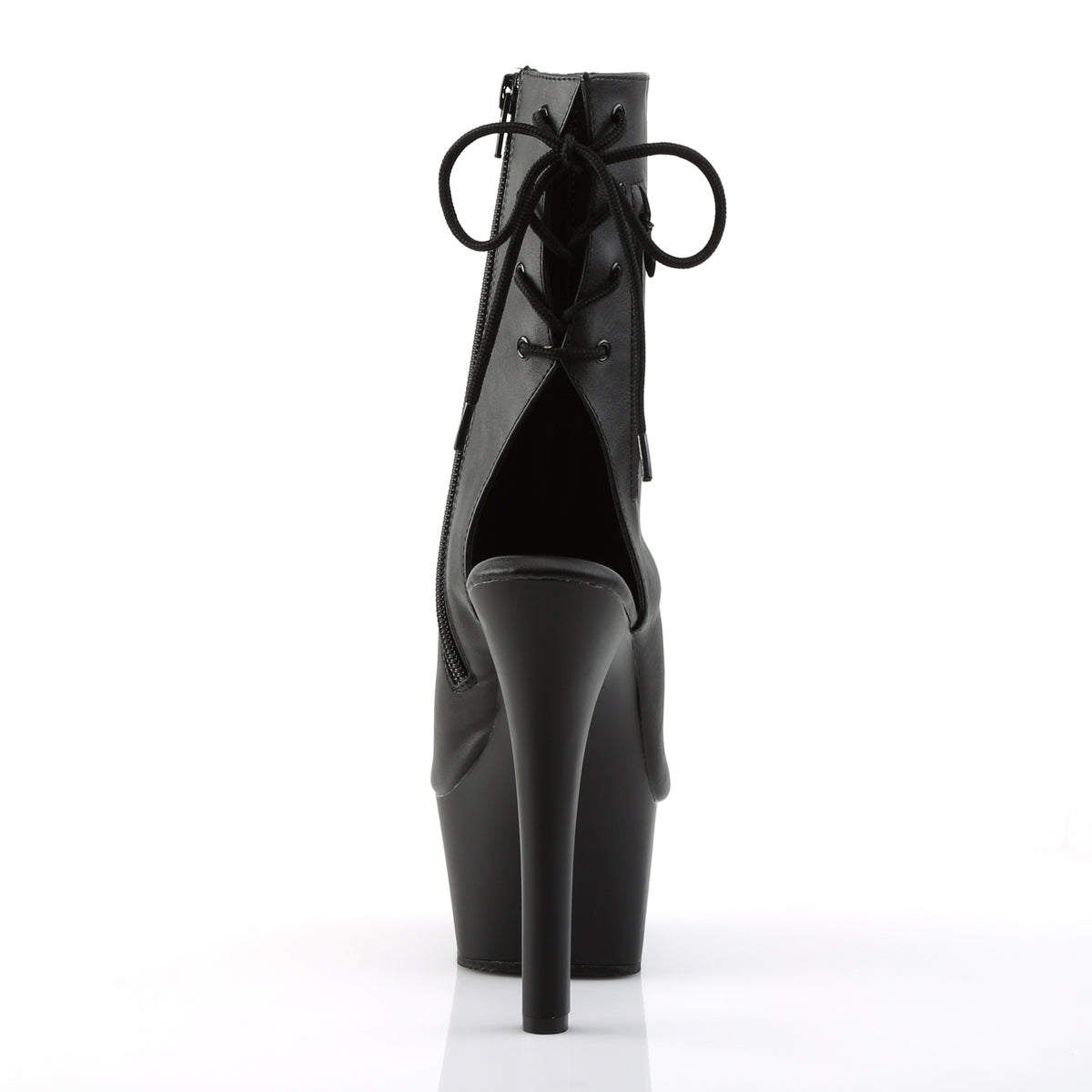 ASPIRE-1018 Pleaser Black 6 Inch Platform Ankle Boots