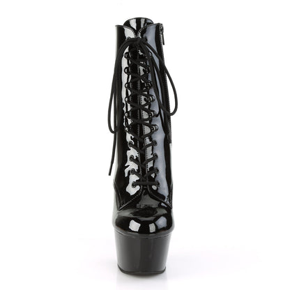 ASPIRE-1020 Pleasers 6" Heel Black Patent Fetish Ankle Boots
