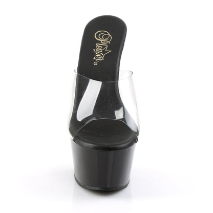 ASPIRE-601 Sexy 6" Heel Clear and Black Stripper Shoes