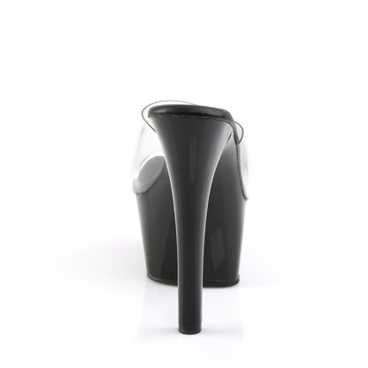 ASPIRE-601 Sexy 6" Heel Clear and Black Stripper Shoes