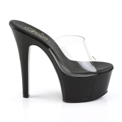 ASPIRE-601 Sexy 6" Heel Clear and Black Stripper Shoes