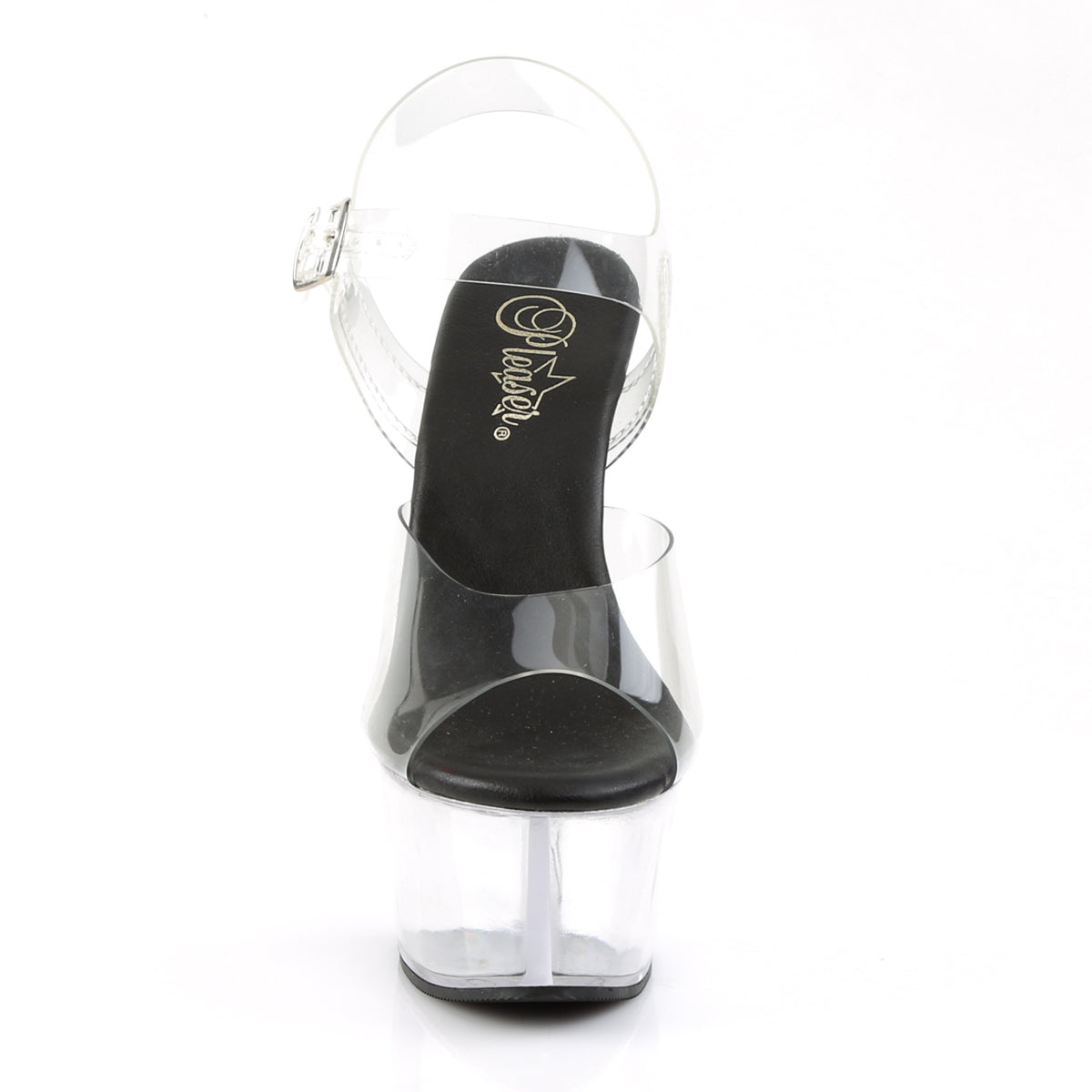 ASPIRE-608 Sexy 6" Heel Clear and Black Stripper Shoes