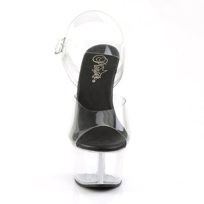 ASPIRE-608 Sexy 6" Heel Clear and Black Stripper Shoes