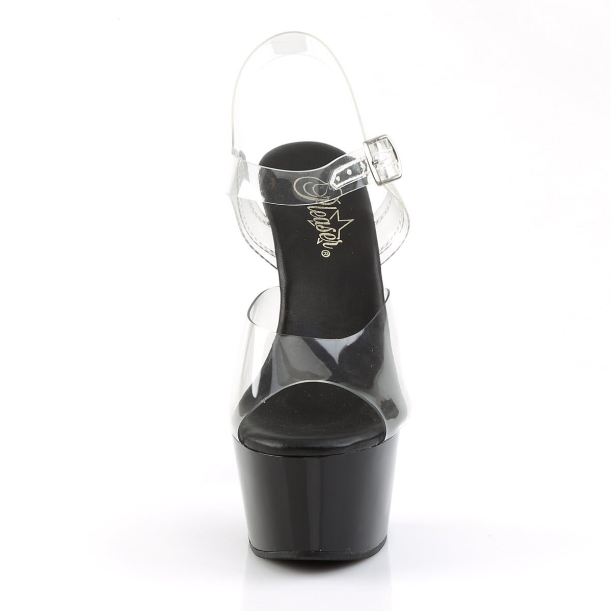 ASPIRE-608 Pleaser Clear Black 6 Inch Flirty Platform Shoes