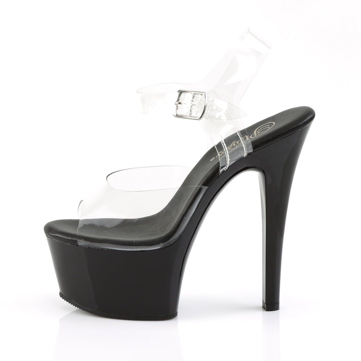 ASPIRE-608 Pleaser Clear Black 6 Inch Flirty Platform Shoes