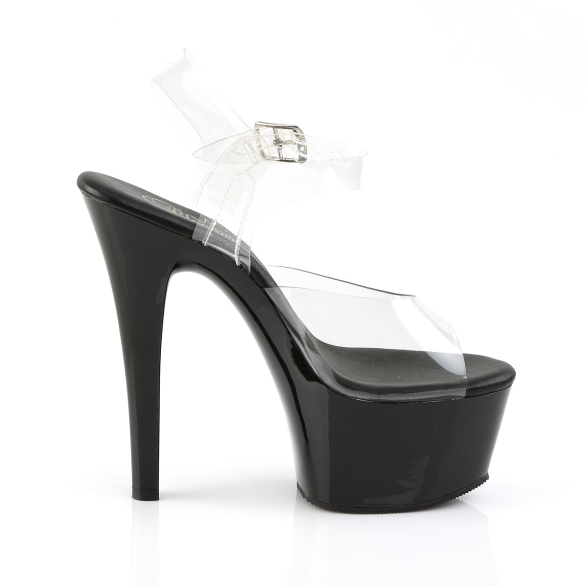 ASPIRE-608 Pleaser Clear Black 6 Inch Flirty Platform Shoes