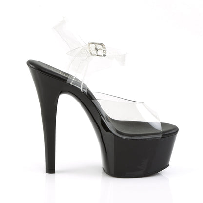 ASPIRE-608 Pleaser Clear Black 6 Inch Flirty Platform Shoes