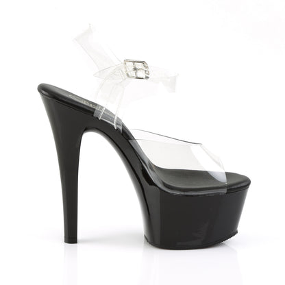 ASPIRE-608 Pleaser Clear Black 6 Inch Flirty Platform Shoes