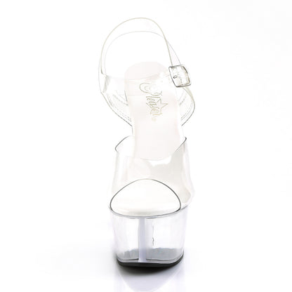 ASPIRE-608 Pleaser Clear 6 Inch Submissive High Heels