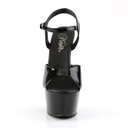 Pleaser ASPIRE-609 Black Platform Sandals - 6 Inch Heels