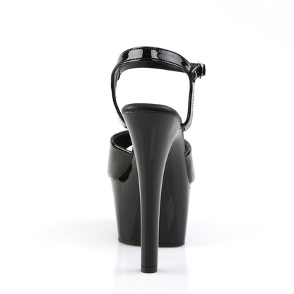 Pleaser ASPIRE-609 Black Platform Sandals - 6 Inch Heels