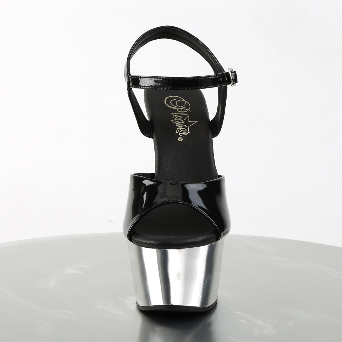 ASPIRE-609 Pleaser Black Silver 6 Inch Tempting High Heels
