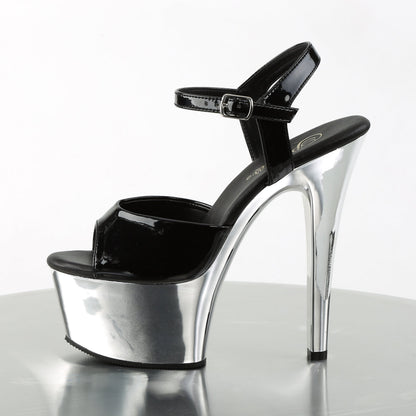 ASPIRE-609 Pleaser Black Silver 6 Inch Tempting High Heels