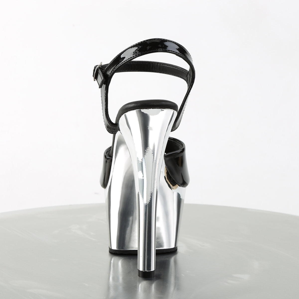 ASPIRE-609 Pleaser Black Silver 6 Inch Tempting High Heels