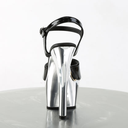 ASPIRE-609 Pleaser Black Silver 6 Inch Tempting High Heels