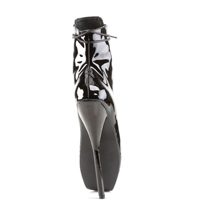 Devious BALLET-1020 Black Ankle Boots - 7 Inch Heels