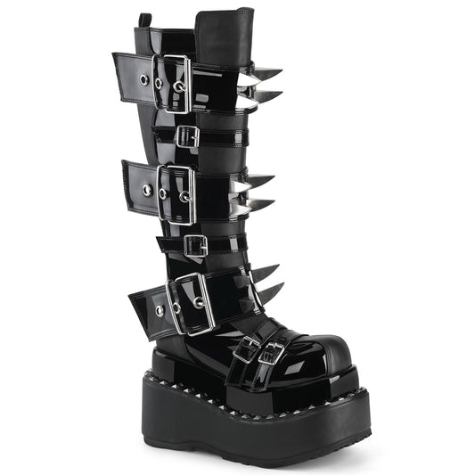 BEAR-215 Demonia Cult Black  Alternative Knee High Boots
