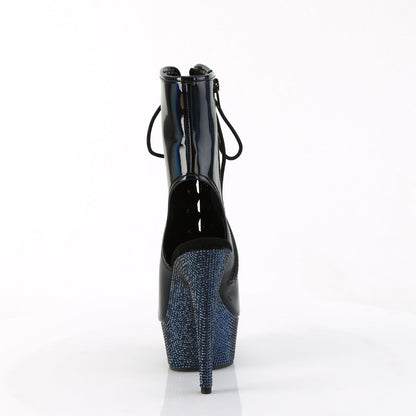 BEJEWELED-1016-6 Pleaser Black 6 Inch Bling Platform Boots