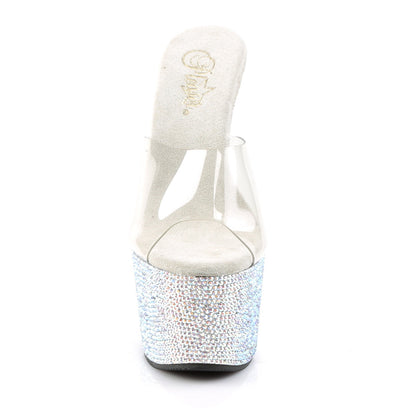 BEJEWELED-701DM Pleaser Transparent Bling 7 Inch Luxe Platform Shoes