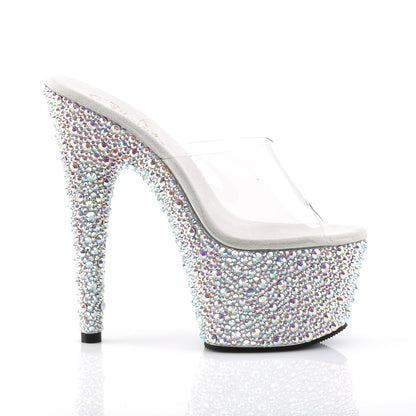 BEJEWELED-701MS Pleaser Transparent Bling 7 Inch Rhinestones Platform Shoes