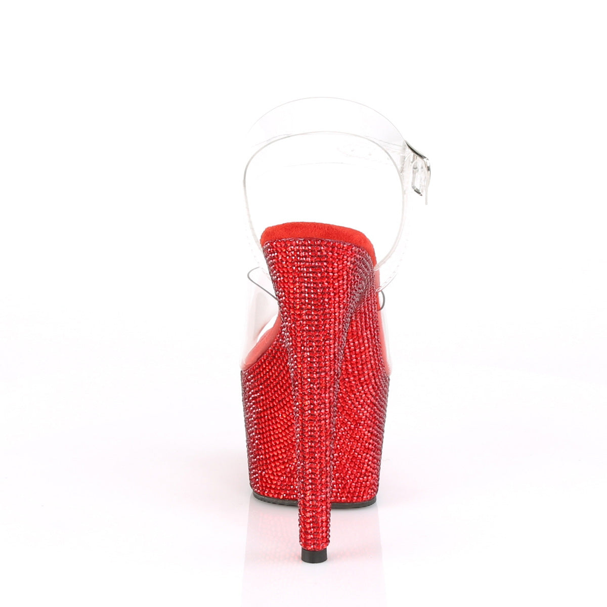 BEJEWELED-708DM Pleaser Red 7 Inch Exotic Bling Platform Shoes
