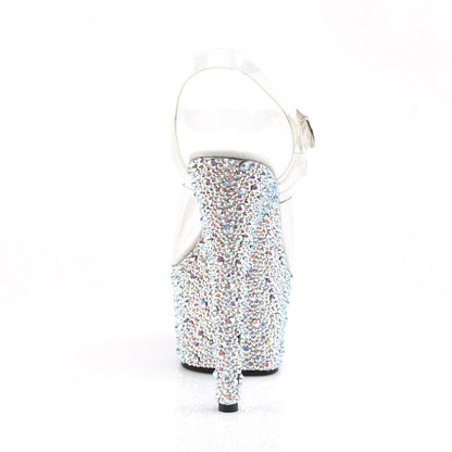 BEJEWELED-708MS Pleaser Transparent Bling 7 Inch Statement Style Platform Shoes