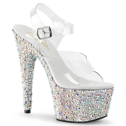 BEJEWELED-708MS Pleaser Transparent Bling 7 Inch Statement Style Platform Shoes