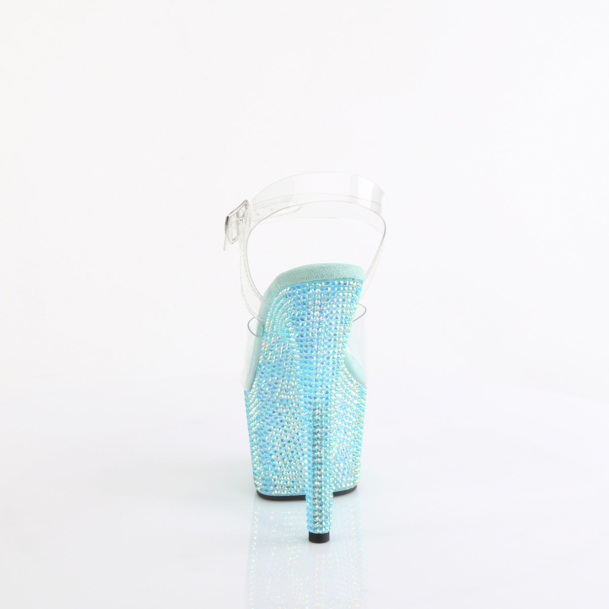BEJEWELED-708RRS Pleaser Aqua 7 Inch Crystal Platform Shoes
