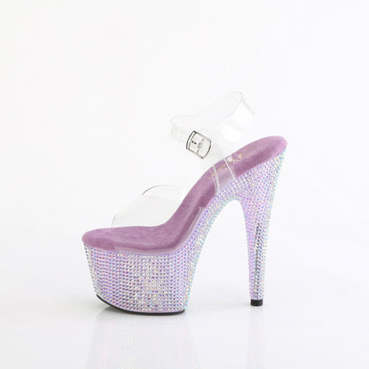 BEJEWELED-708RRS Pleaser Lavender 7 Inch Diamante Platform Shoes