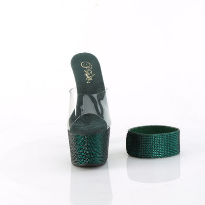 bejeweled 712rs pleaser pole dancing shoes clr emerald green rs