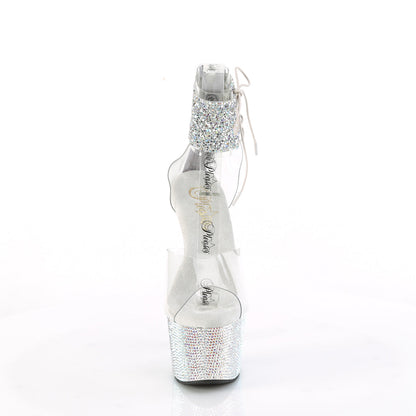 BEJEWELED-724RS-02 Pleaser Clear 7 Inch Bling Strippers Platform Heels
