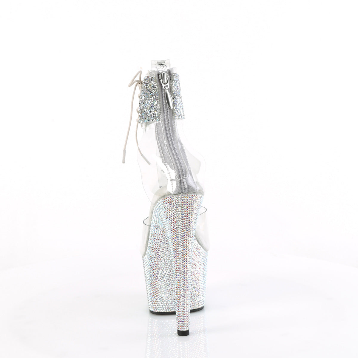BEJEWELED-724RS-02 Pleaser Clear 7 Inch Bling Strippers Platform Heels