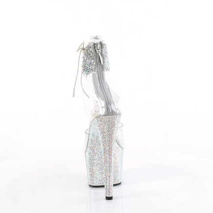 BEJEWELED-724RS-02 Pleaser Clear 7 Inch Bling Strippers Platform Heels