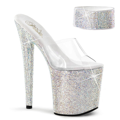 BEJEWELED-812RS Sexy Multi Rhinestones Stripper Platform Pole Shoes