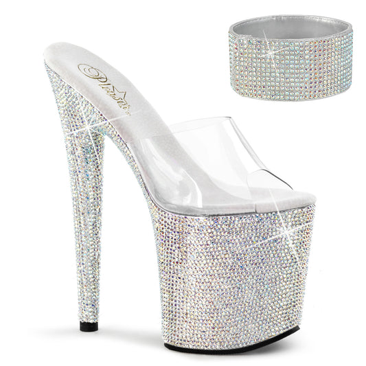BEJEWELED-812RS Pleaser Transparent Bling 8 Inch Elegant Dance Platform Heels