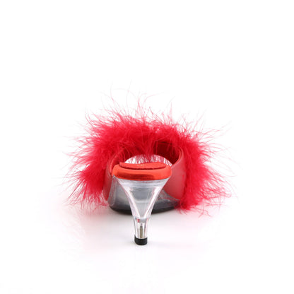 BELLE-301F Fabulicious 3 Inch Heel Red Fur Sexy Shoes