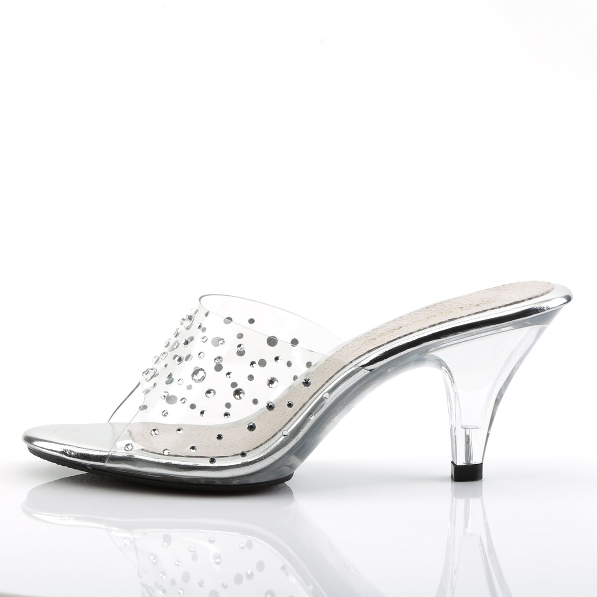 BELLE-301RS Fabulicious Clear 3 Inch Posing Shoes