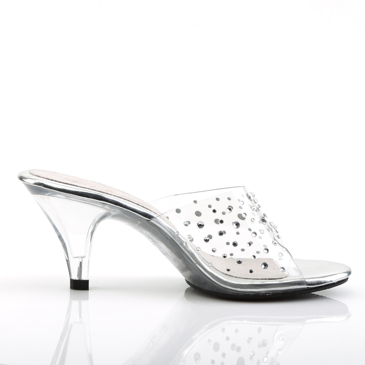 BELLE-301RS Fabulicious Clear 3 Inch Posing Shoes
