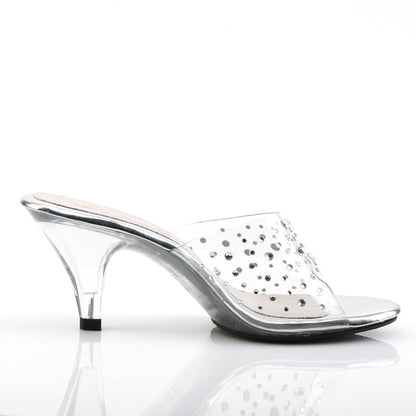 BELLE-301RS Fabulicious Clear 3 Inch Posing Shoes
