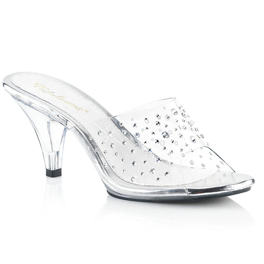 BELLE-301RS Fabulicious Clear 3 Inch Posing Shoes