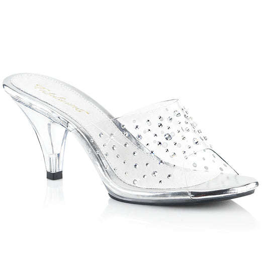 BELLE-301RS Fabulicious Clear 3 Inch Posing Shoes