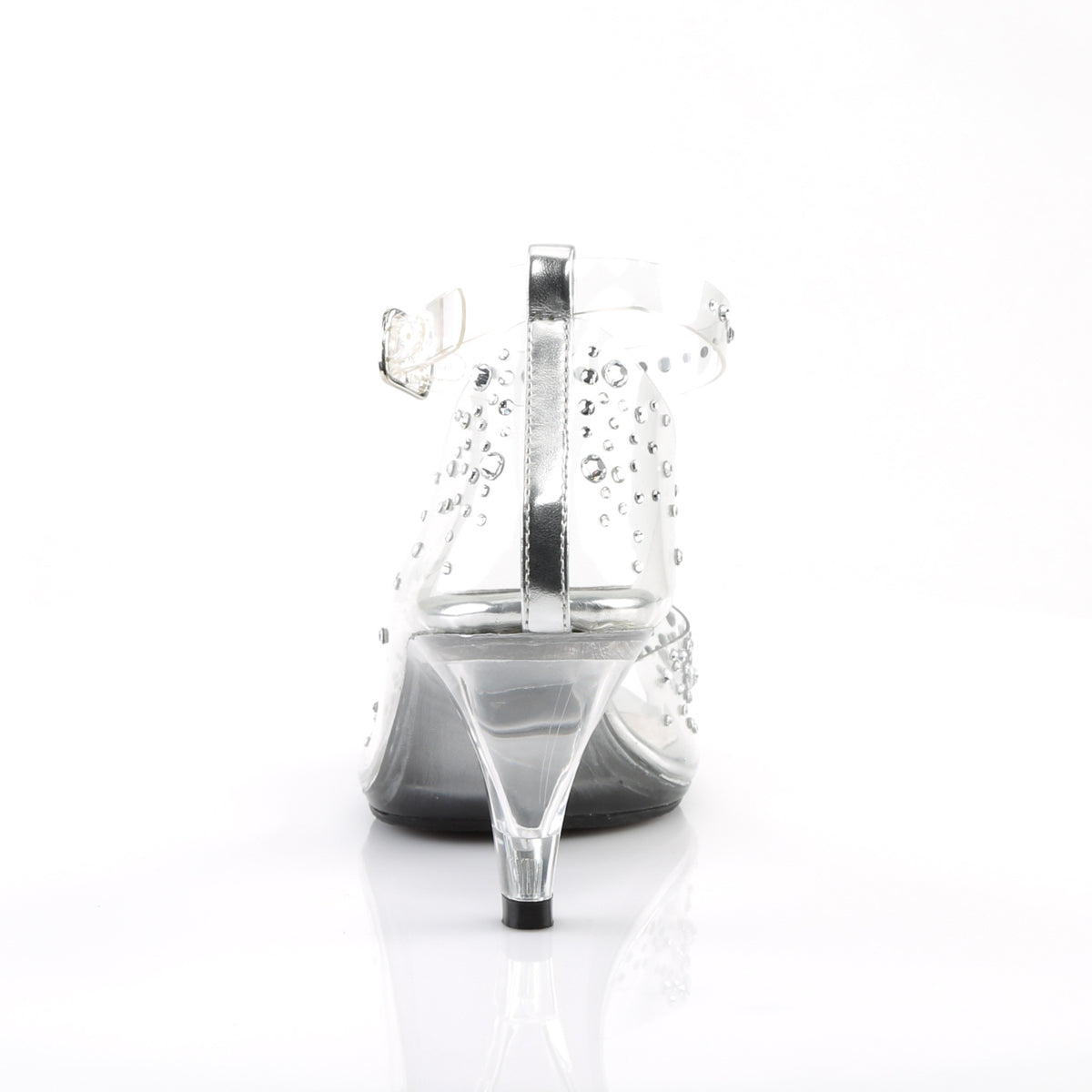 BELLE-330RS Fabulicious Clear 3 Inch Posing Shoes