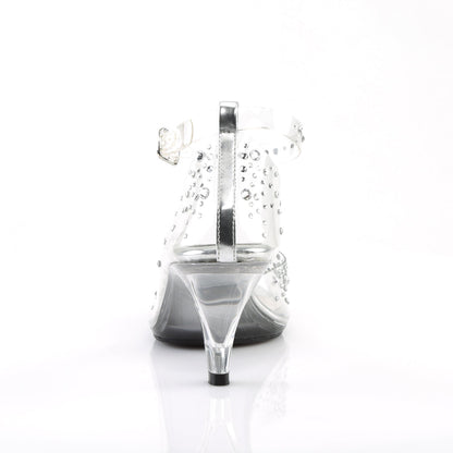 BELLE-330RS Fabulicious Clear 3 Inch Posing Shoes