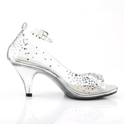 BELLE-330RS Fabulicious Clear 3 Inch Posing Shoes
