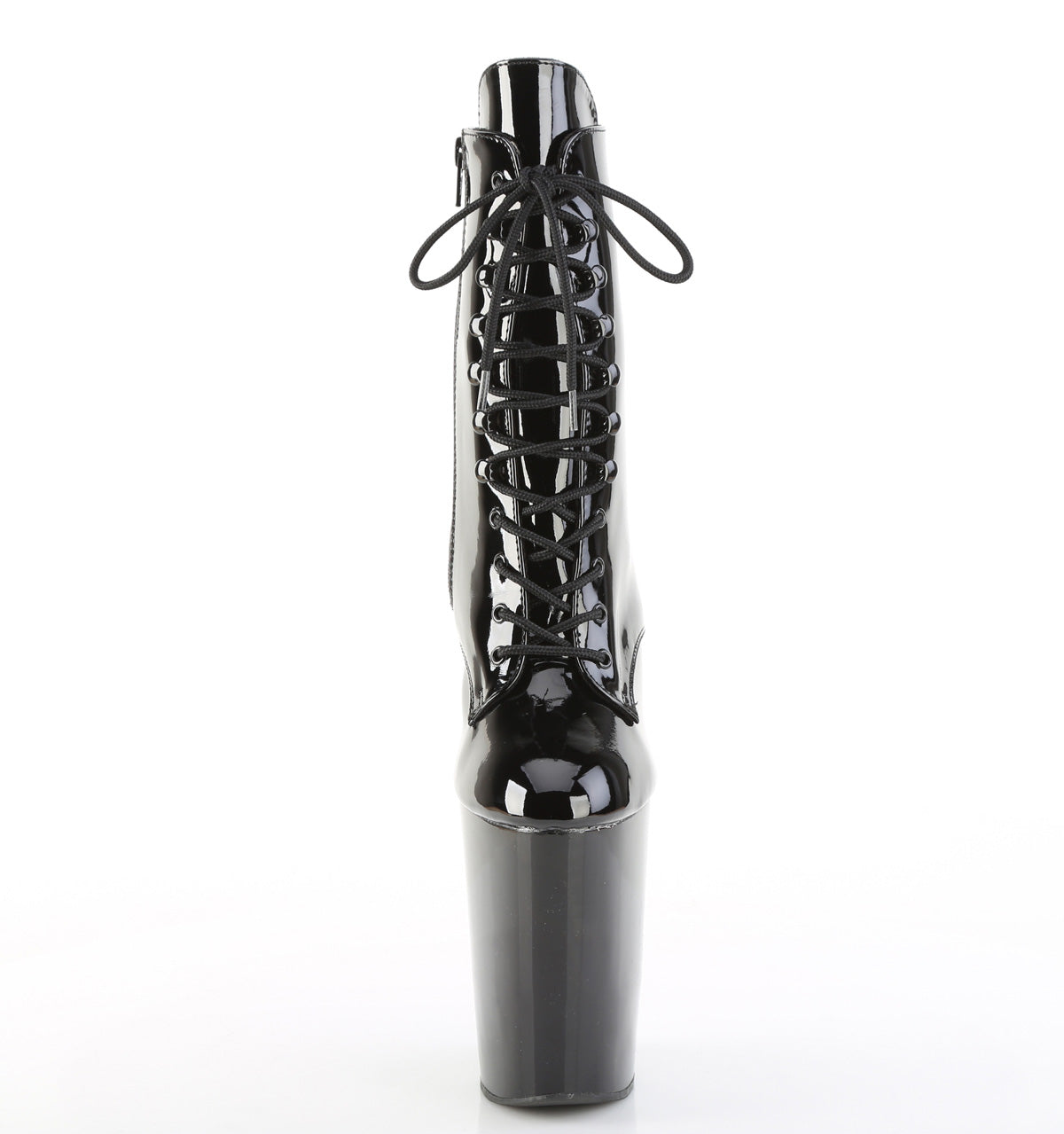 Pleaser BEWITCHED-1020 Black Lace-Up Platform Ankle Boots - 9 Inch Heels