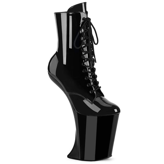 BEWITCHED-1020 Pleaser Black 9 Inch Fetish Ankle Boots