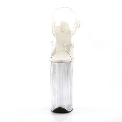 Pleaser BEYOND-008 Clear Platform Sandals - 10 Inch Heels