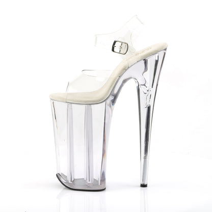 Pleaser BEYOND-008 Clear Platform Sandals - 10 Inch Heels