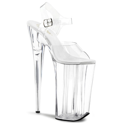 Pleaser BEYOND-008 Clear Platform Sandals - 10 Inch Heels